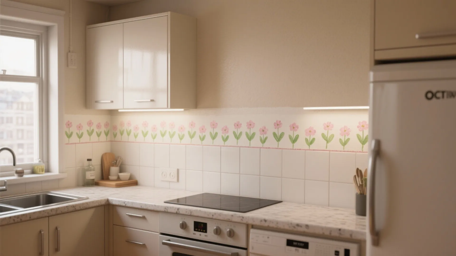 3. Accent Strip with Tiny Blooms