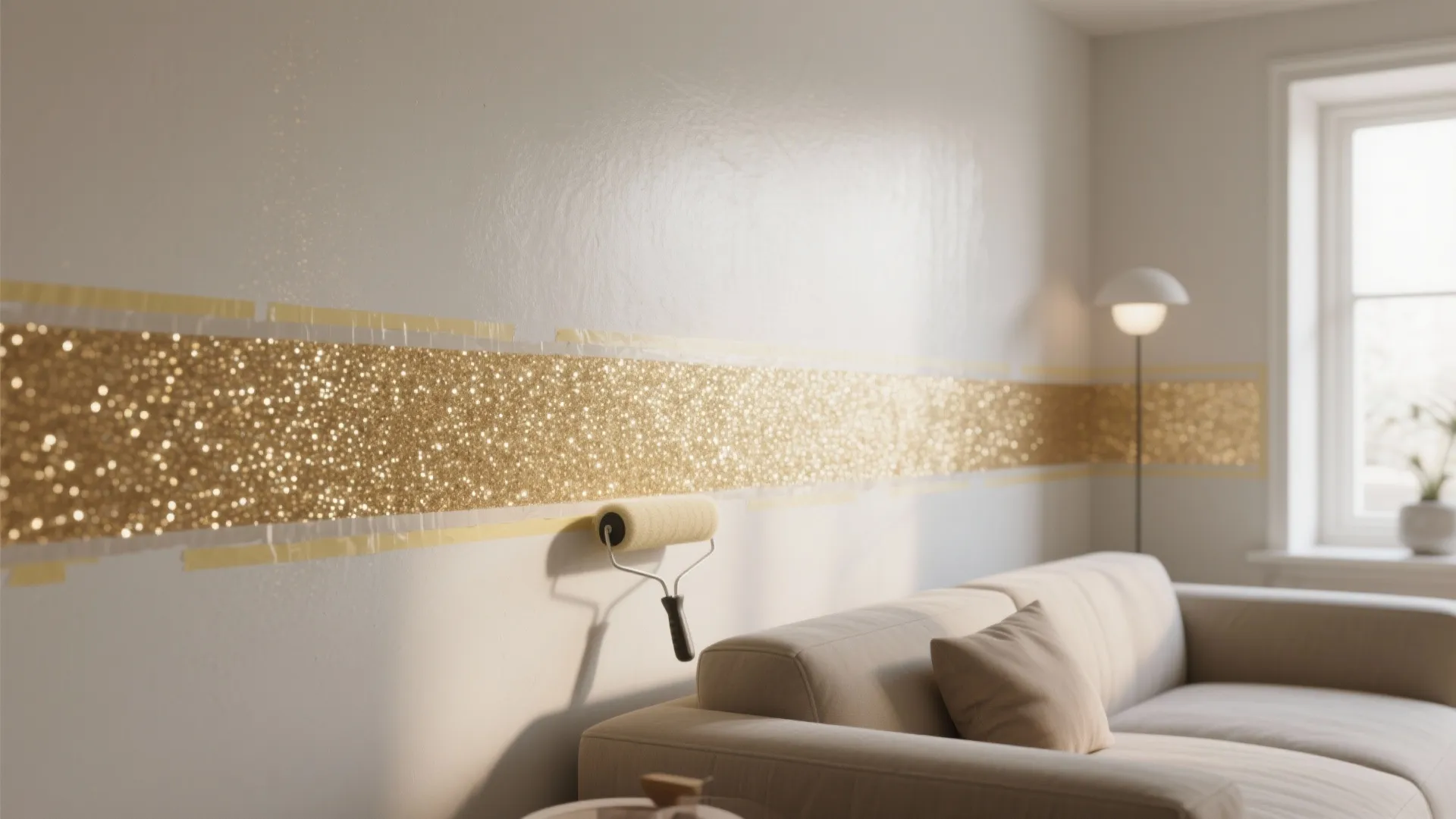 1. Accent stripe with controlled sparkle