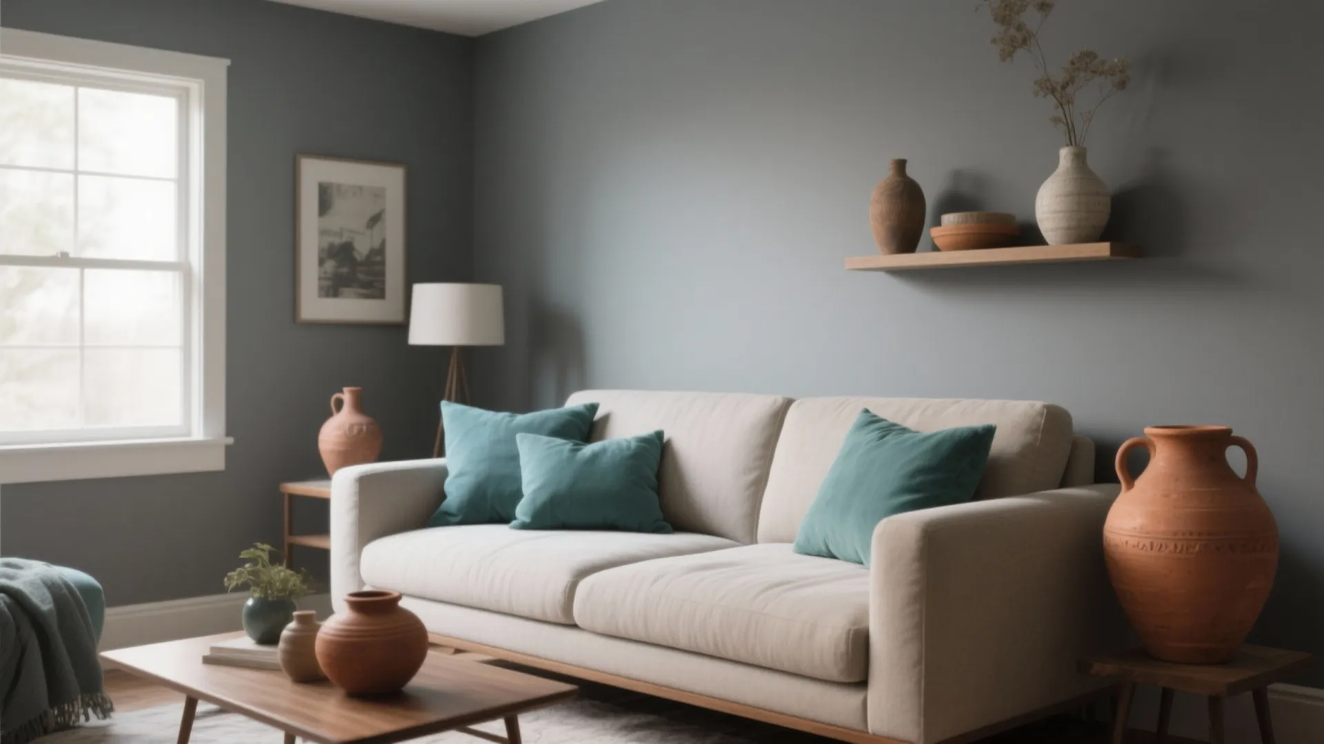 3. Accent Colors Pop: Edgecomb Gray + Muted Teal or Terracotta