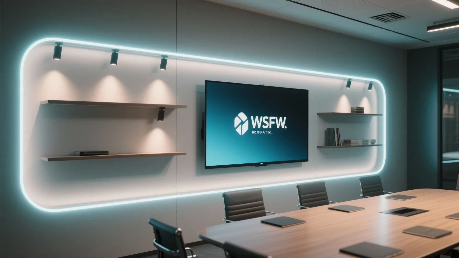 4. Accent lighting for technology and display areas