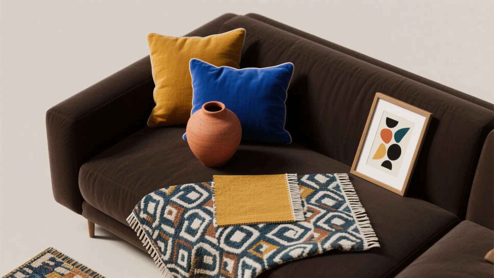 4. Inject color with textiles and art