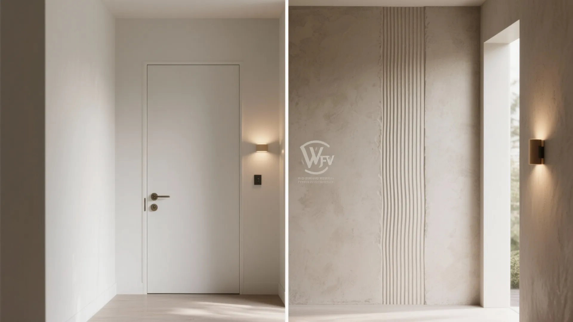 Bold accent textures at the front door