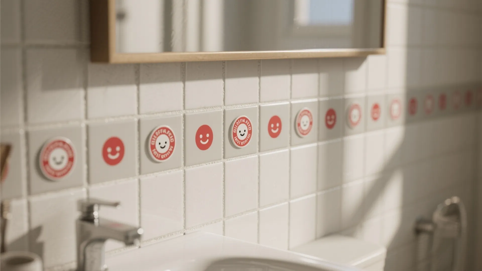 1. Subtle Pokemon tiles as an accent band