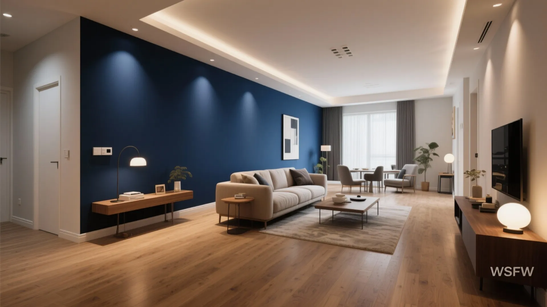 Accent Wall with Bold Color