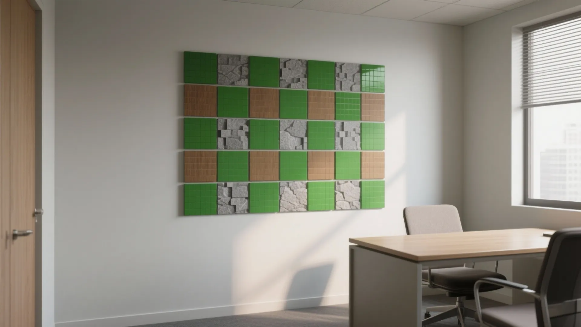 1. Pixelated Accent Wall