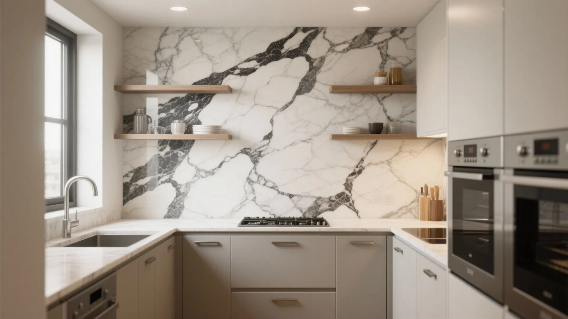 High-contrast accent wall with controlled drama