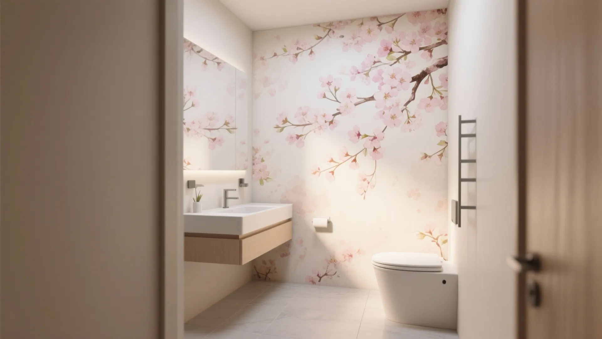 1. Subtle Wallpaper Accent — Keep it on One Wall