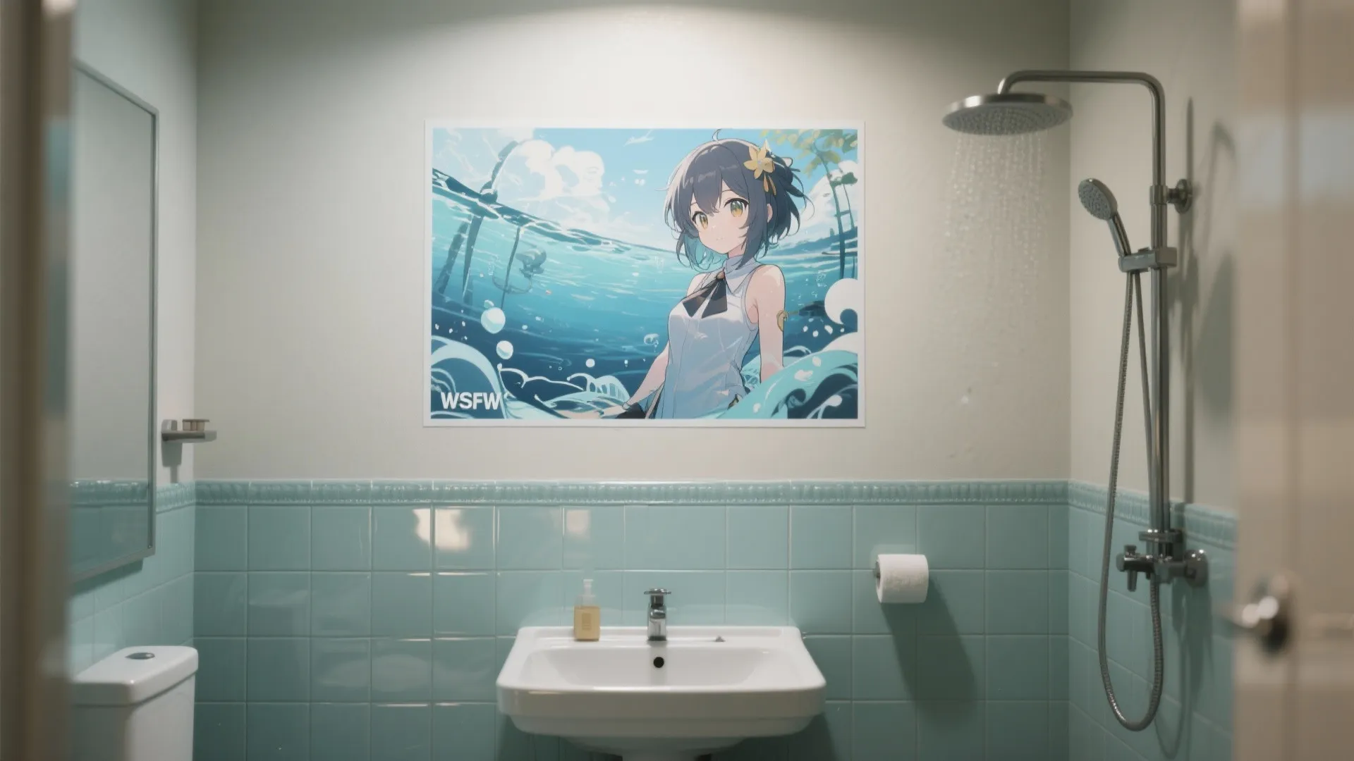 1. Character Accent Wall (but make it water-safe)