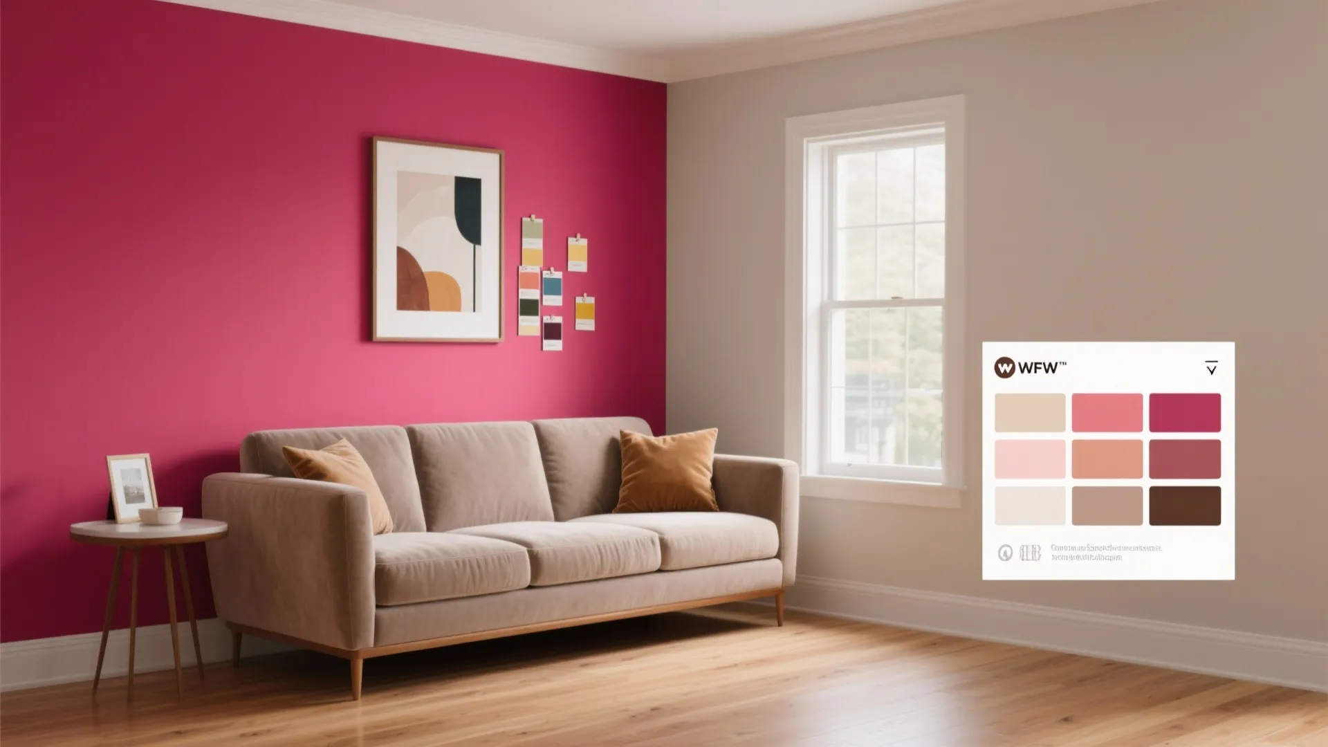 1. Start with a neutral base and test one bold wall