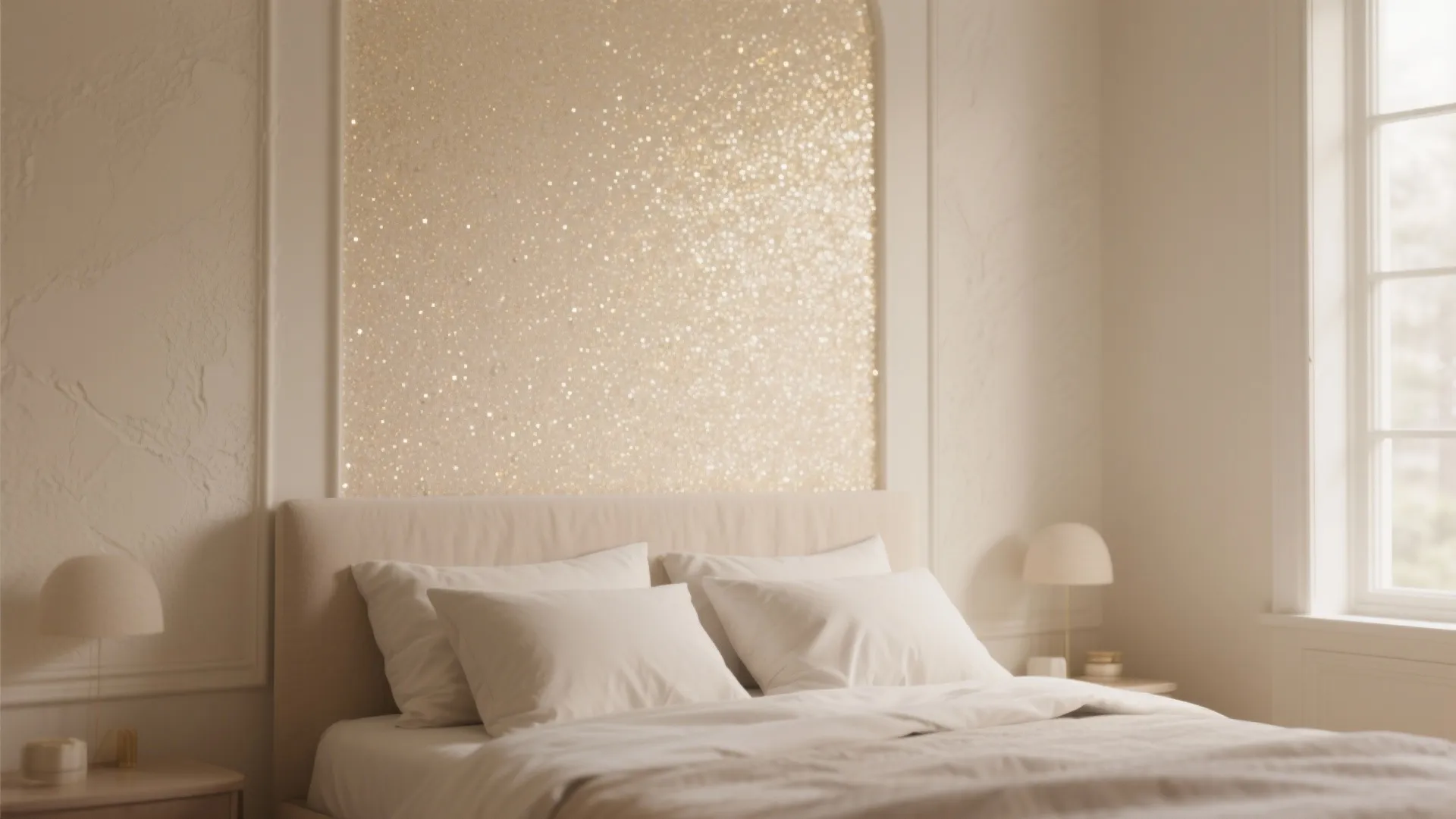 1. Accent Wall with Fine Micro-Glitter