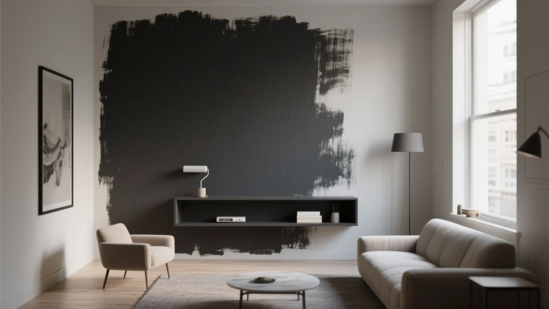 1. Prioritize high-impact walls, not the whole room