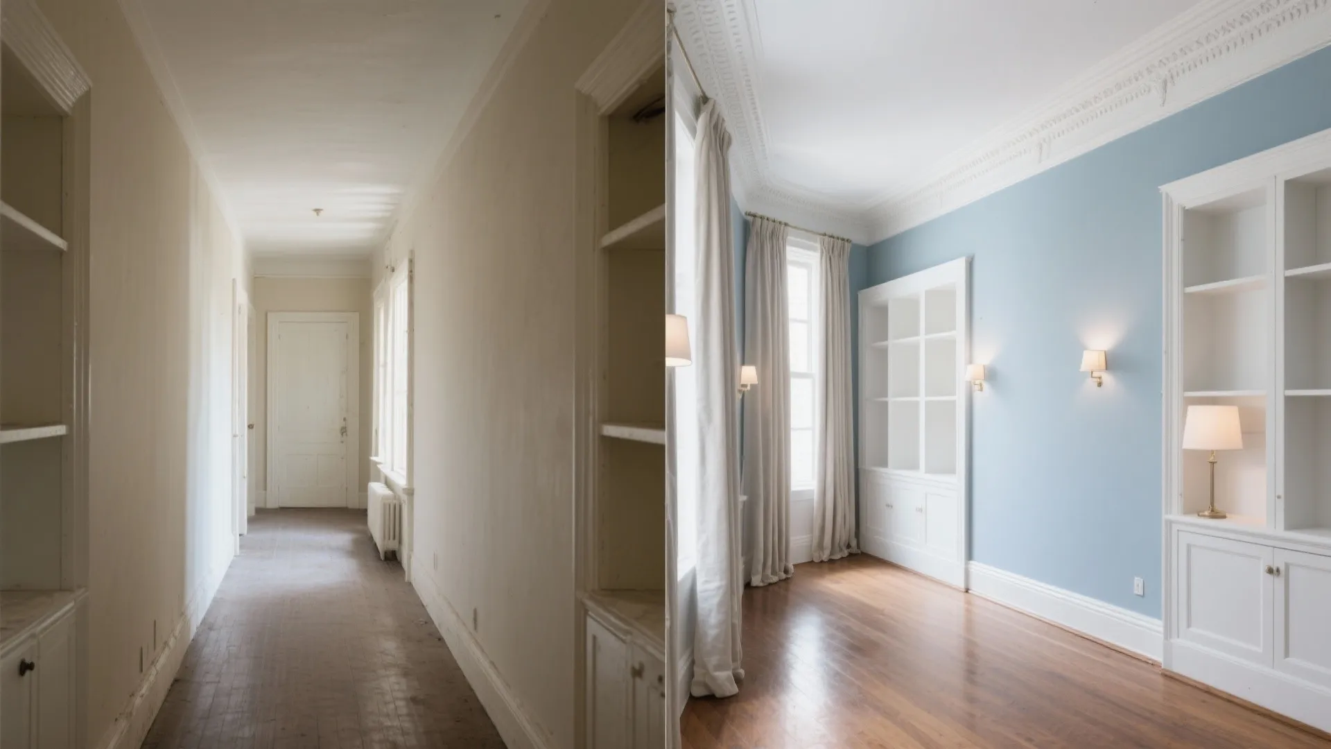 Sky-Blue Accent Wall + High-LRV Neutrals