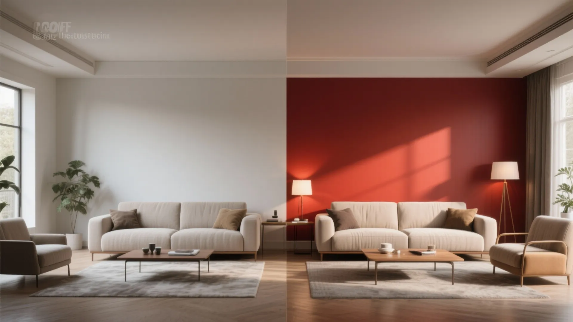 3. One-wall accent for depth without clutter