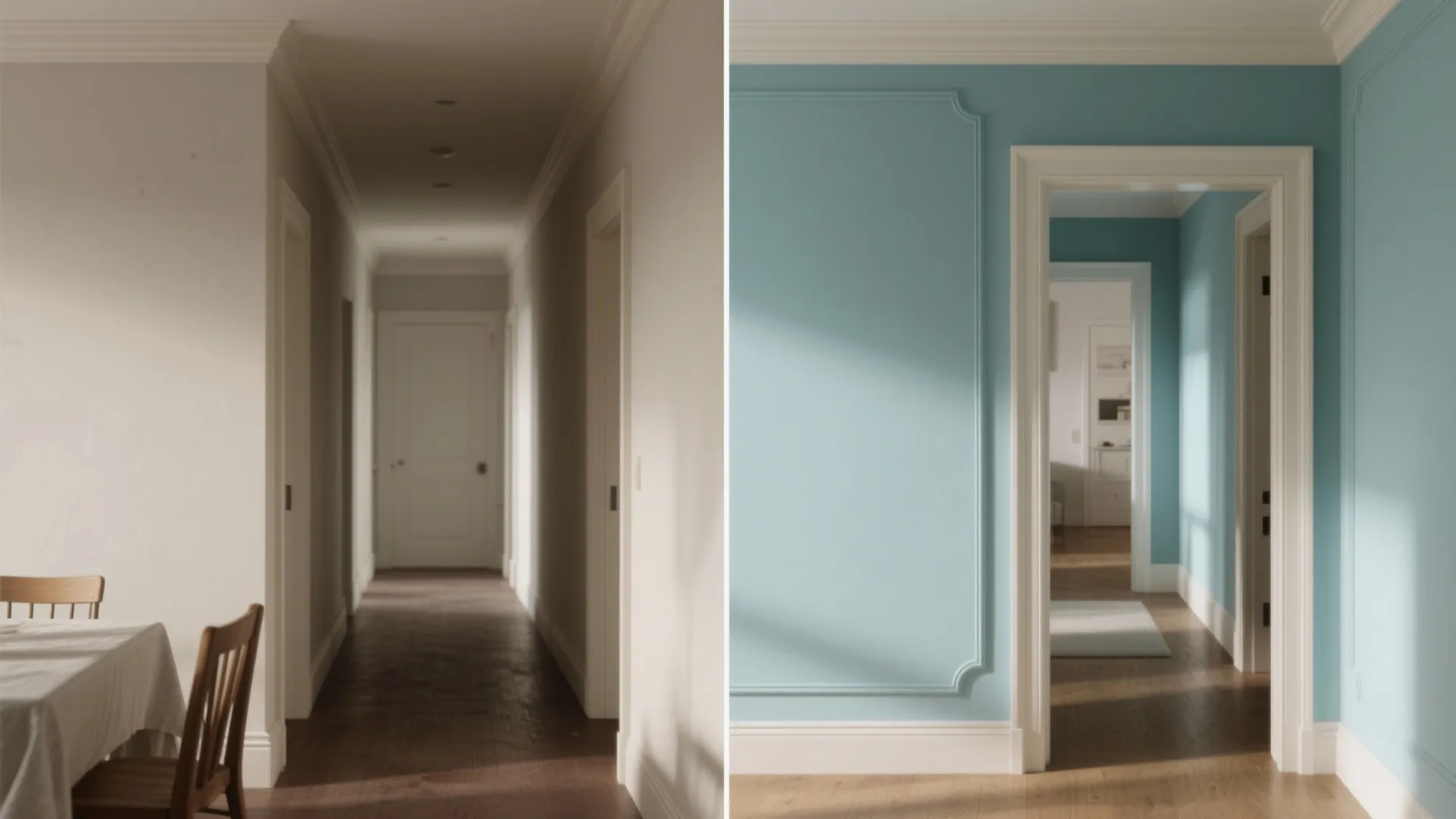 5. Soft accent wall with picture molding