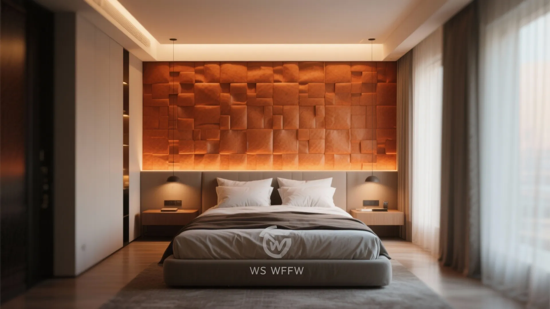 8. Accent Wall at the Head of the Bed