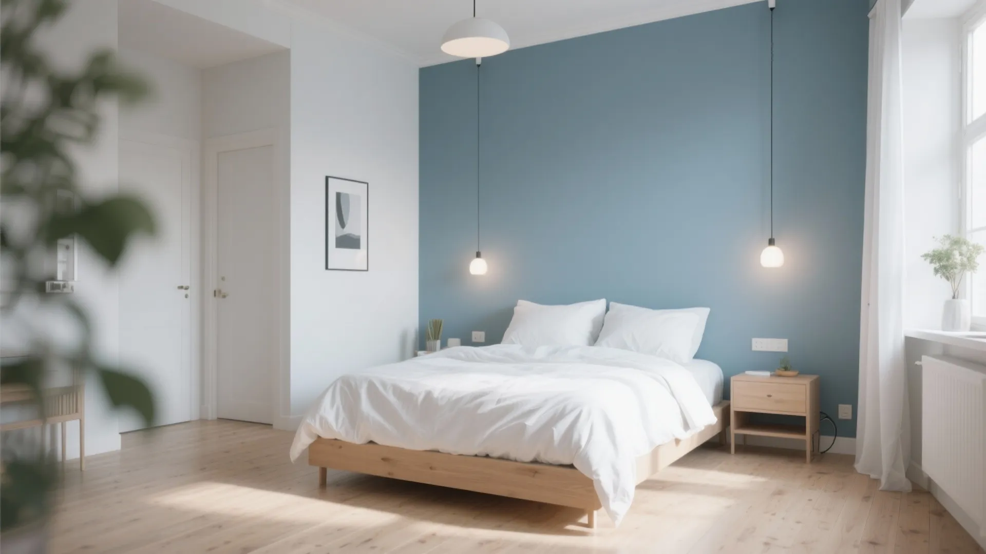 9. Accent Wall to Define Sleeping Zone