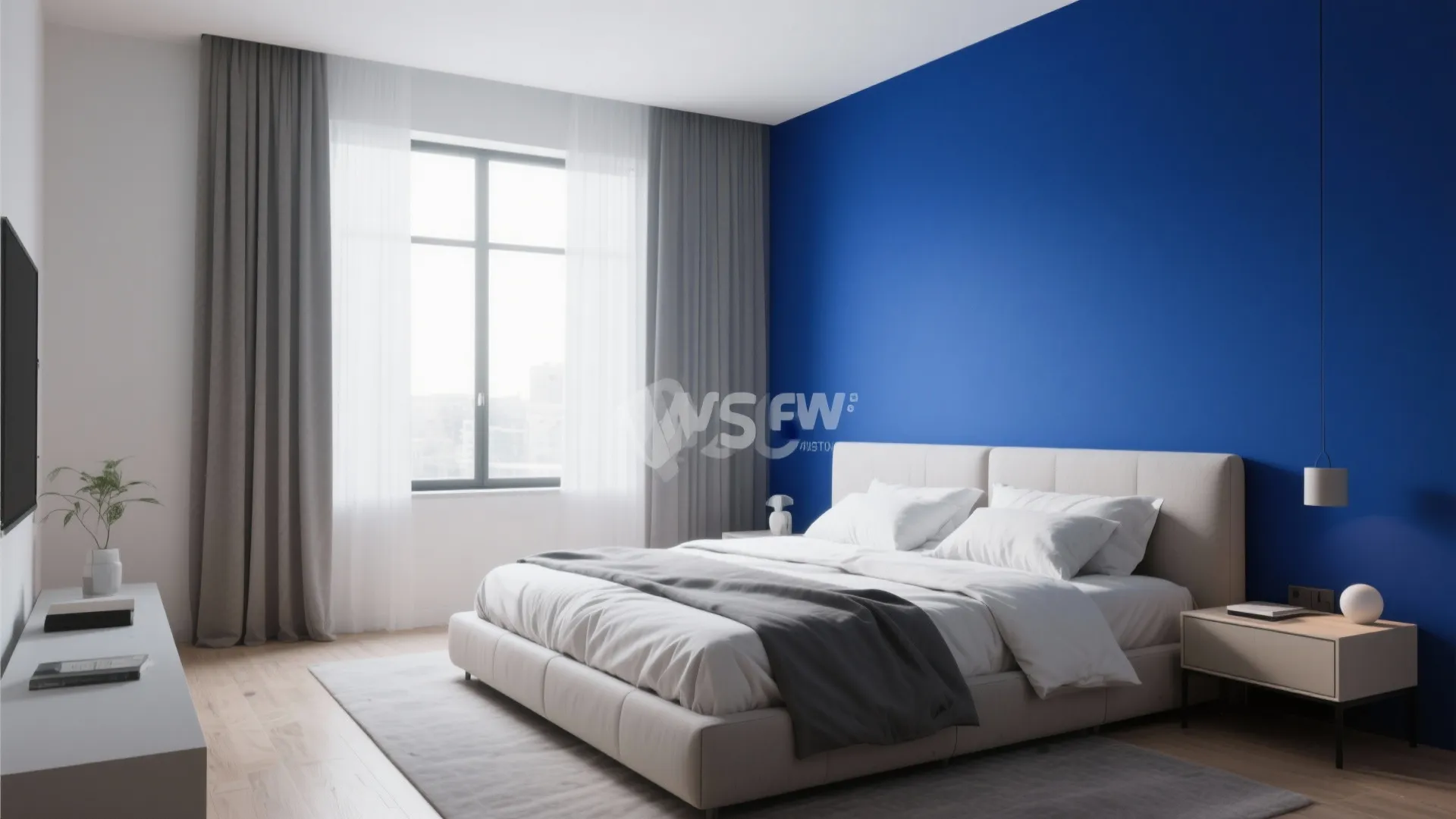 Accent Wall to Shorten the Room