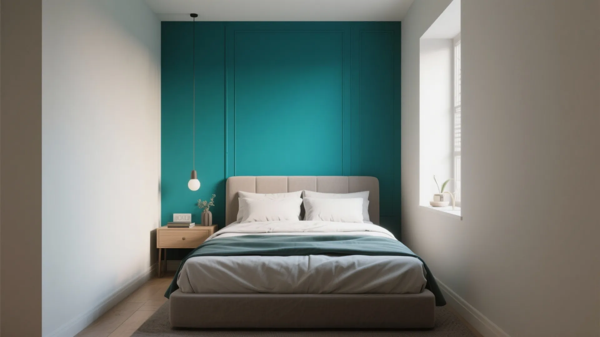 2. Go bold on one small wall, not the whole room