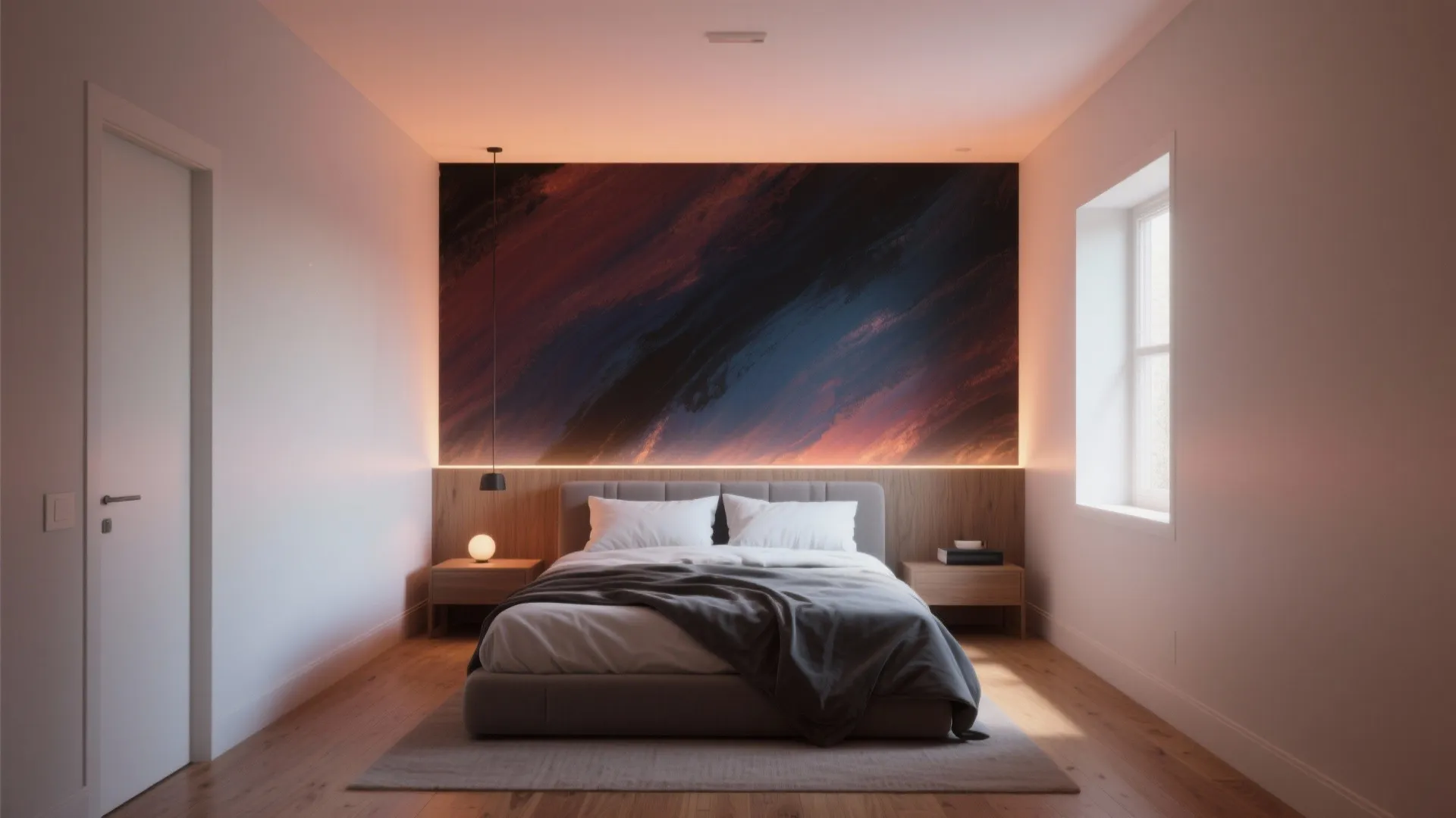 2. Paint One Wall Deep, Keep Others Soft