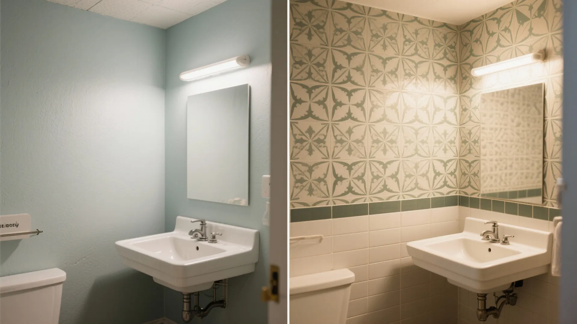 5. Peel-and-stick tiles and accent walls