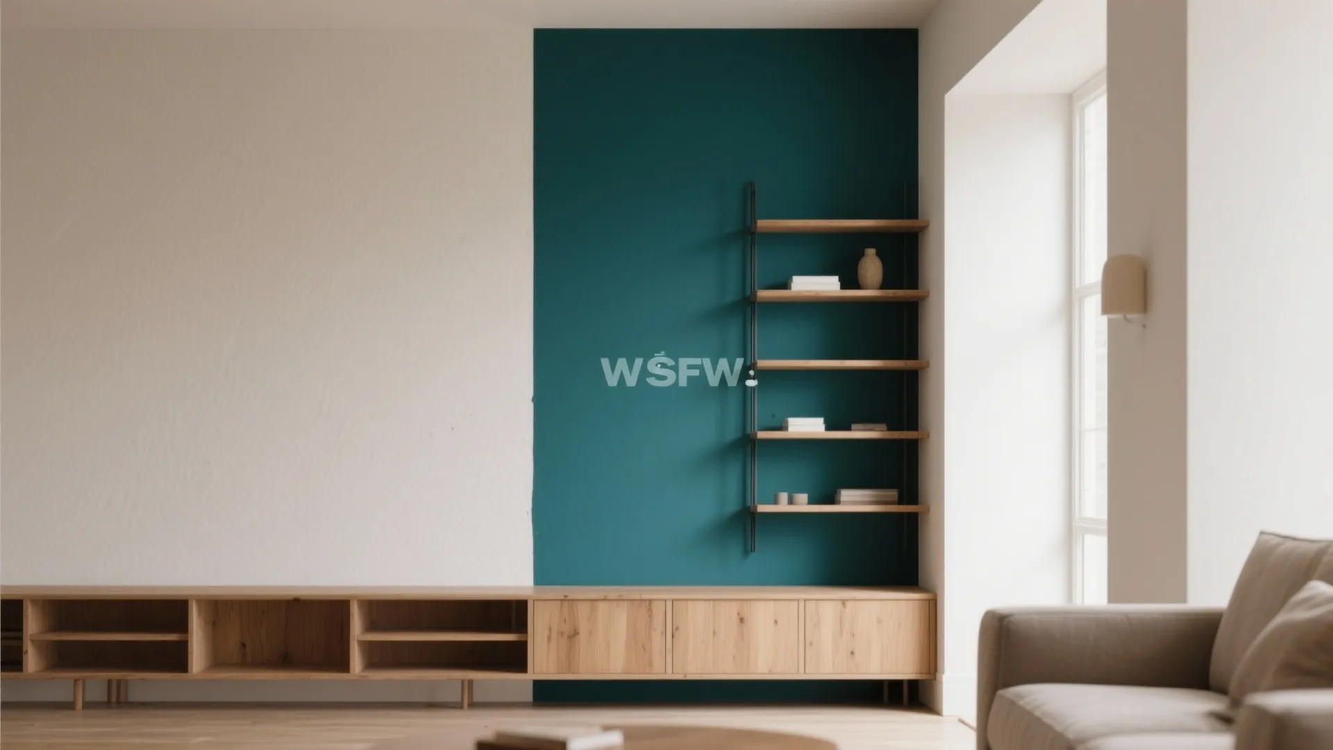 Bold Accent Wall + Quiet Neutrals