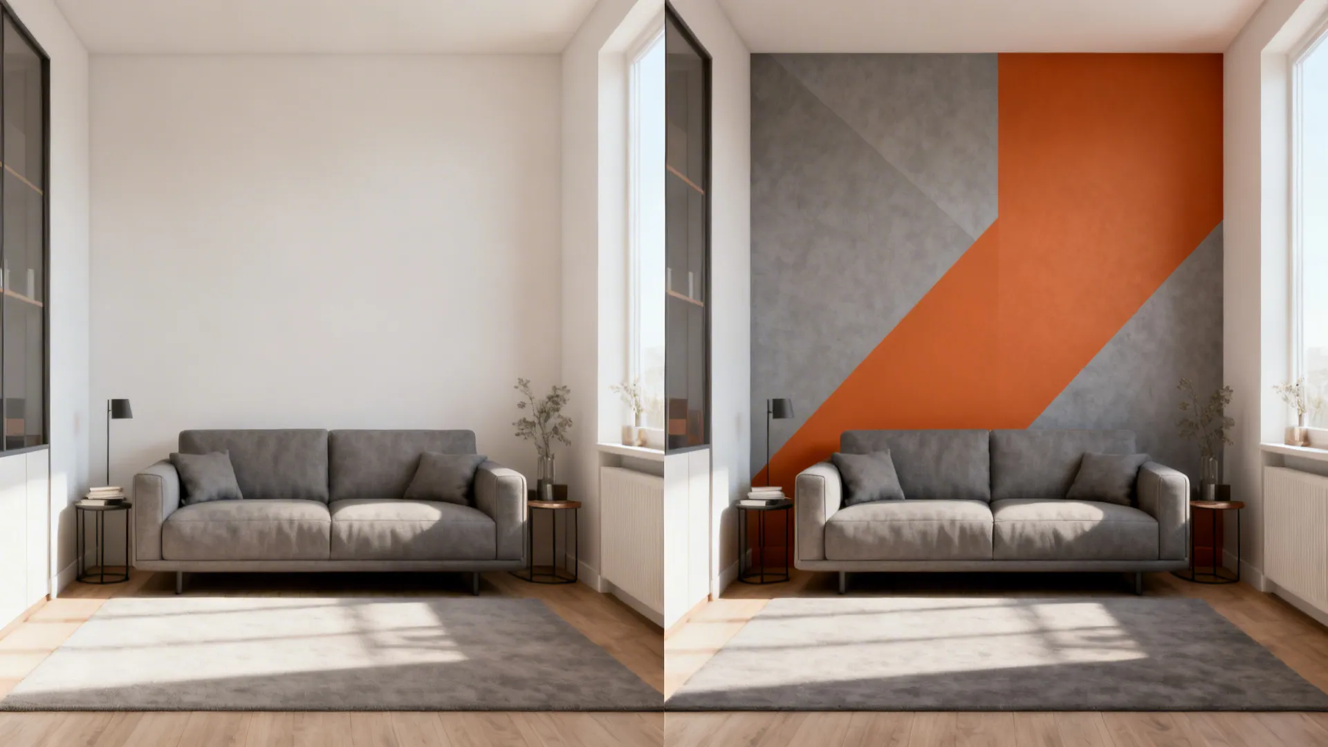 5. Minimalist Patterns and Accent Walls