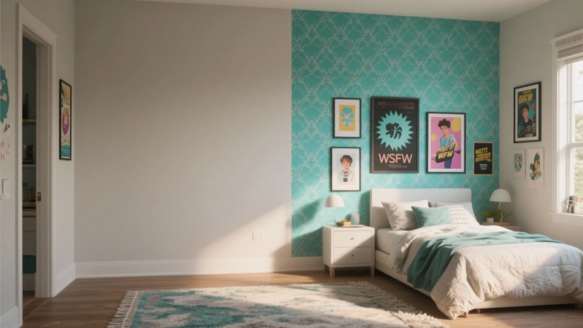 4. Accent Wall and Swap-Friendly Decor