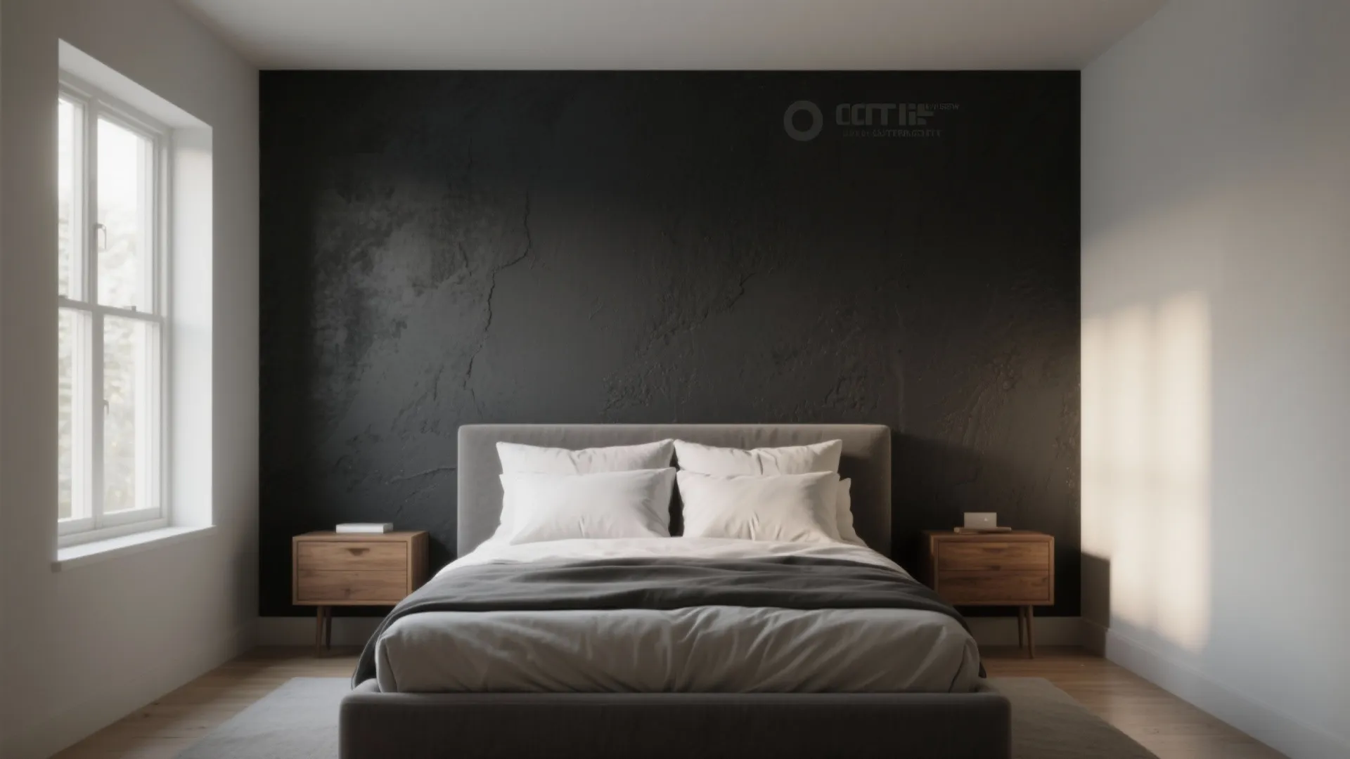 2. Create a low-cost focal wall with bold color or texture