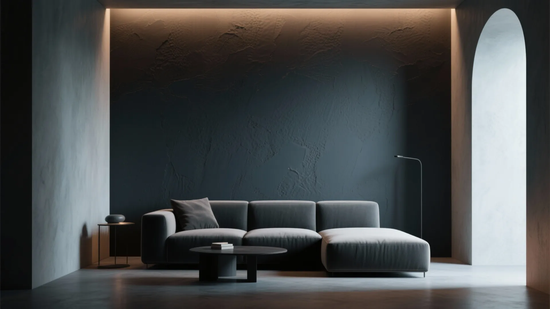 1. Accent wall with deep matte paint