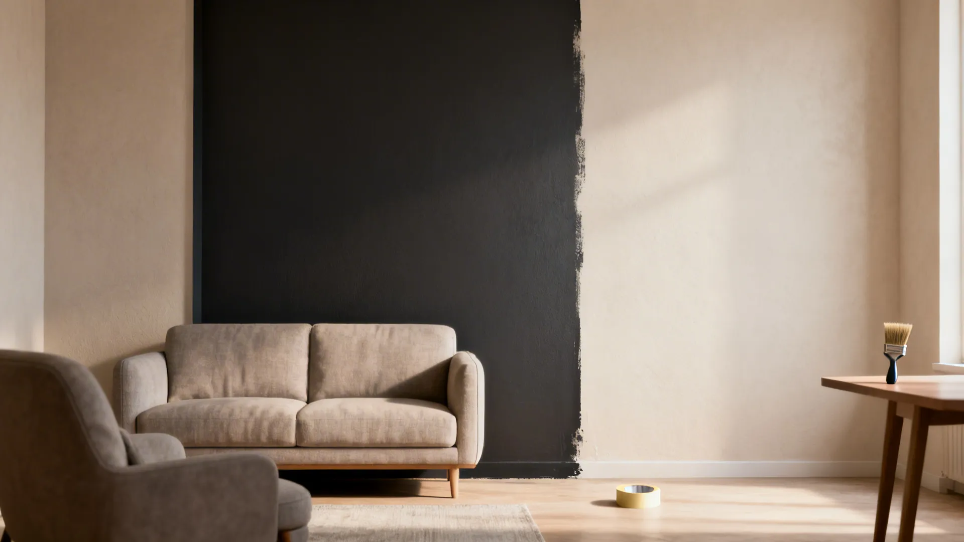 1. Strategic paint and accent wall