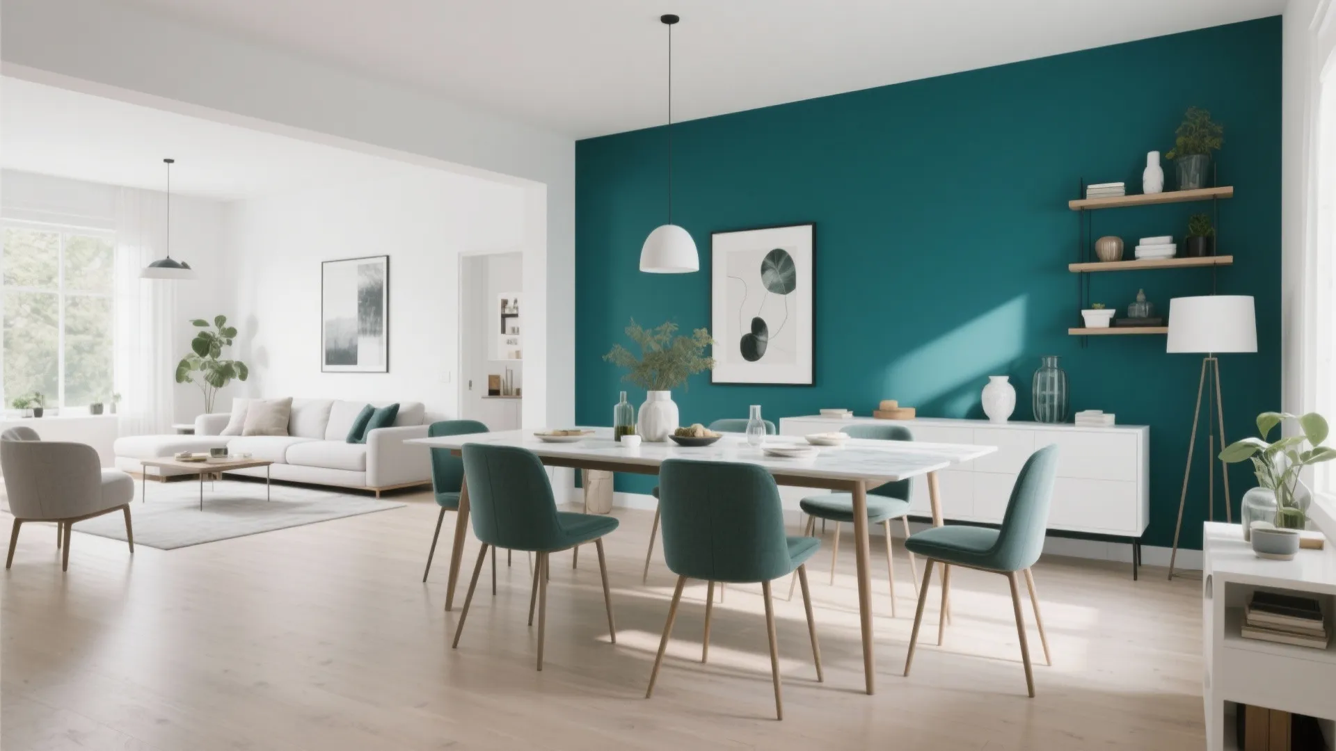 7. Accent Walls to Differentiate Spaces