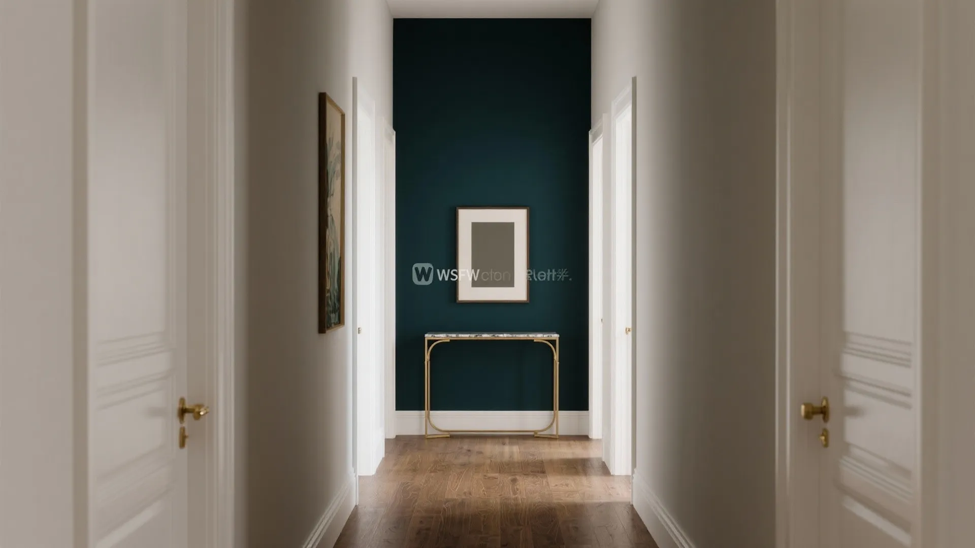 High-Contrast Accent Wall for Direction