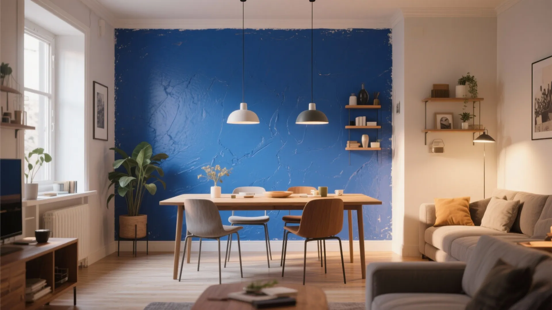 5. Accent Walls with Color or Wallpaper