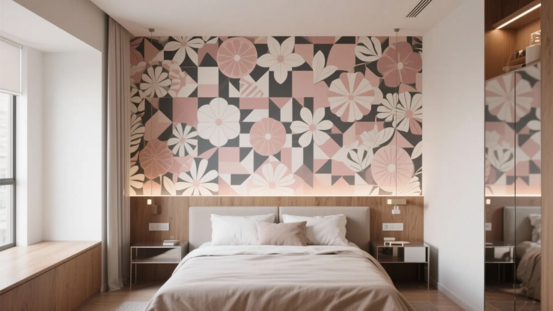 3. Bold Accent Wall: Go Graphic in a Tiny Footprint