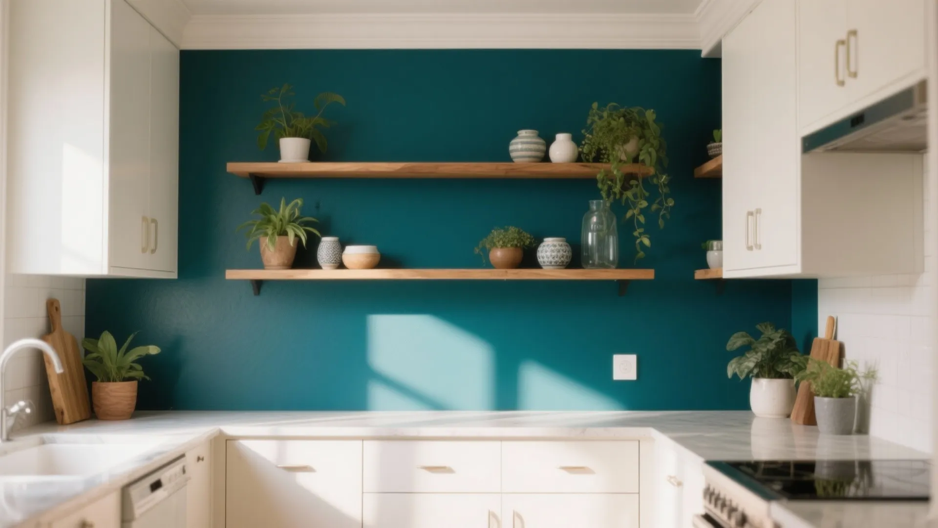 1. Bold Accent Wall with Satin Finish