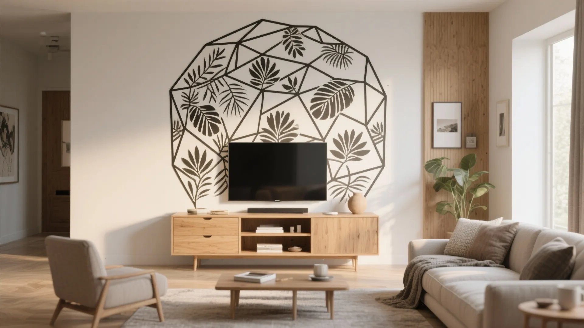 1. Statement Accent Wall with Large Graphic Decals
