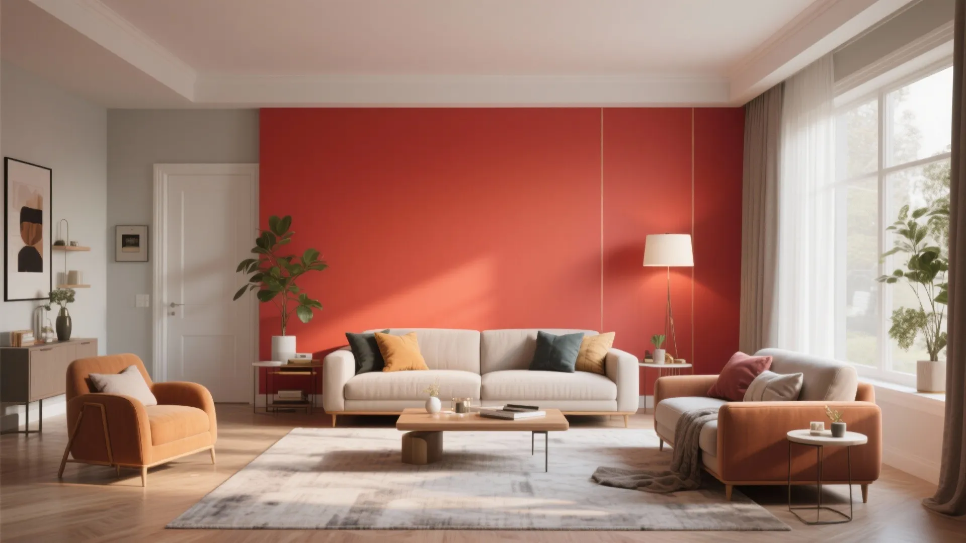 7. Accent Wall to Anchor the Layout