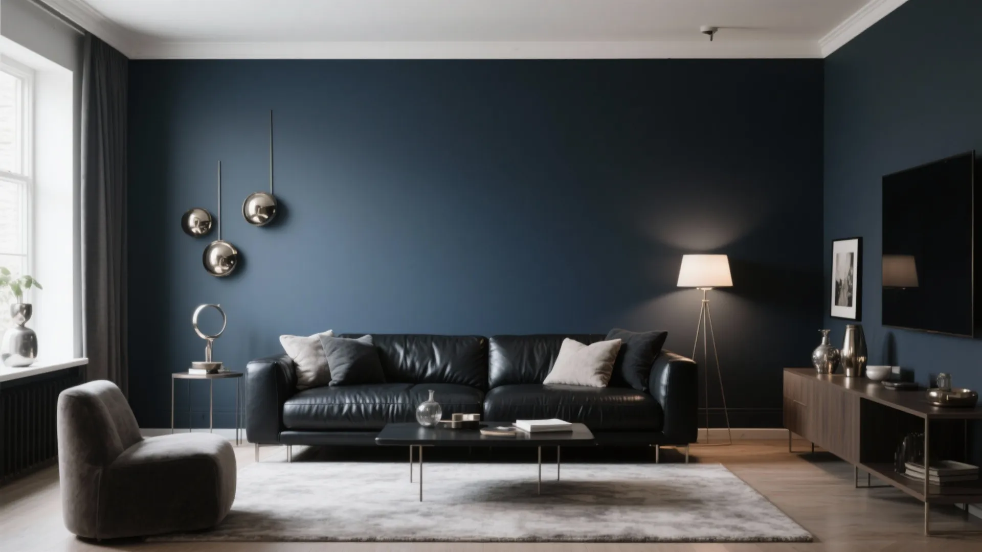 7. Bold Accent Wall Behind the Sofa