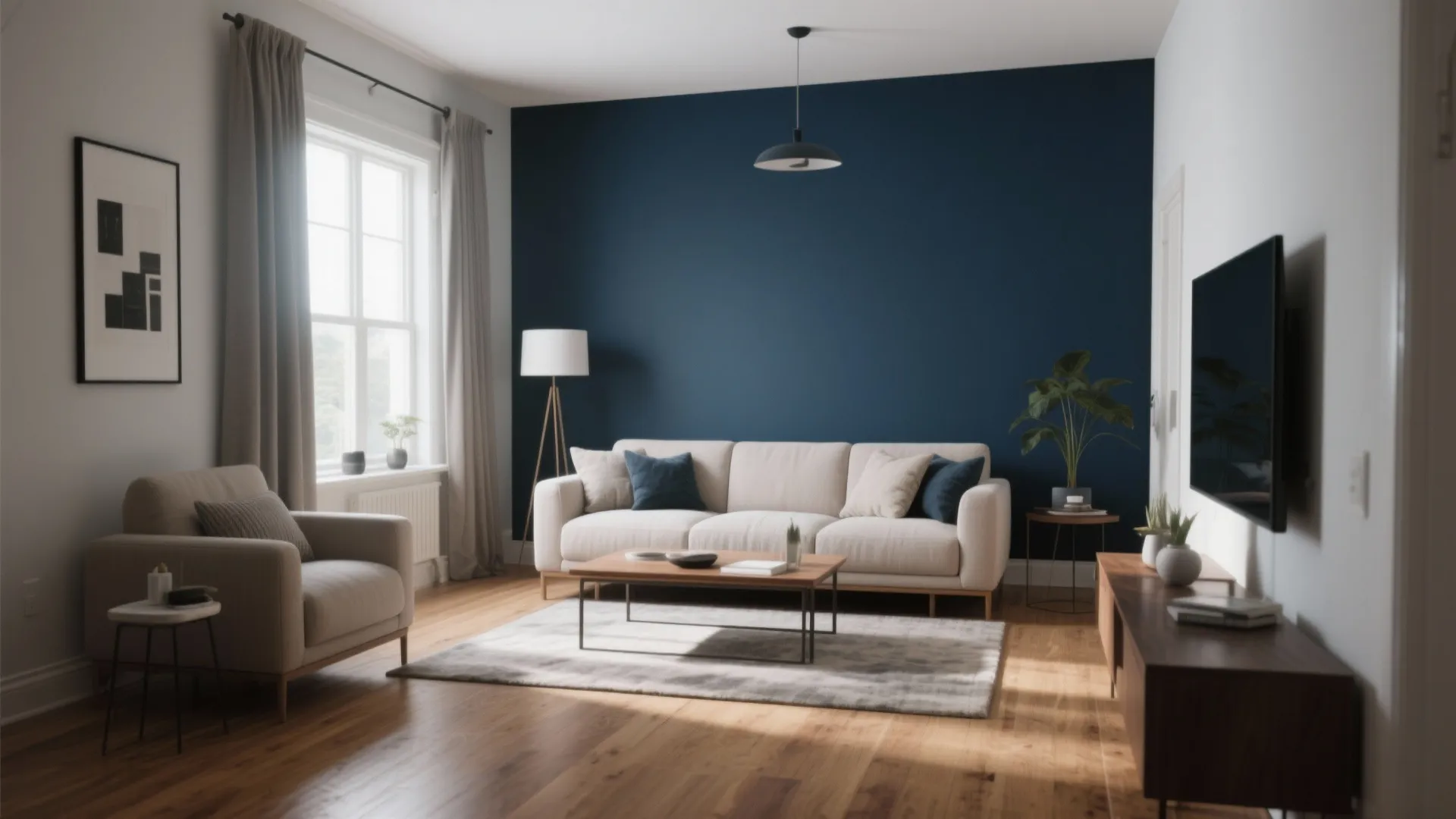 2. Accent Wall for Depth