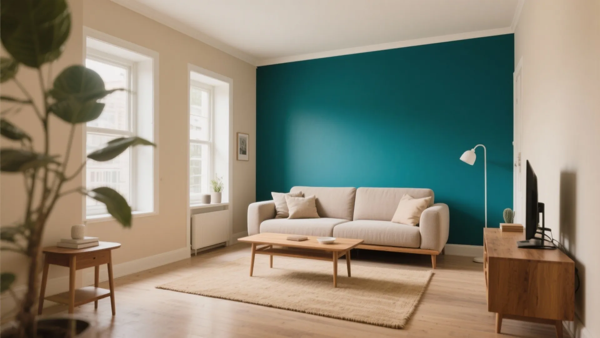 Bold Accent Wall, Balanced Saturation