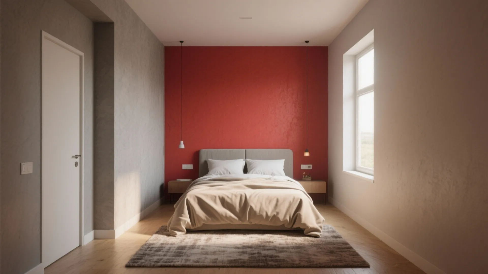 1. Accent Wall with Neutral Backdrop