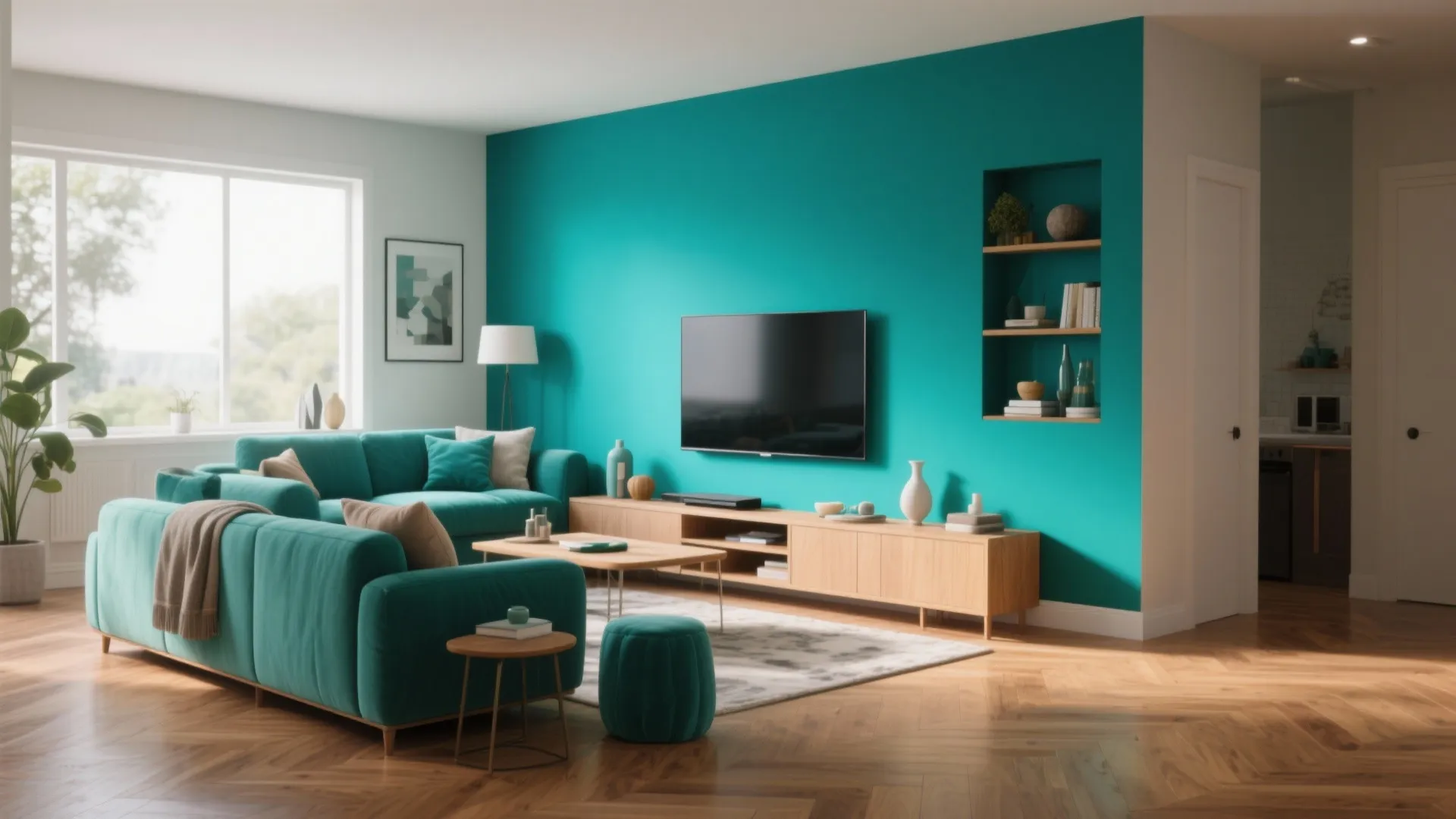 7. Accent Wall in the Short Arm