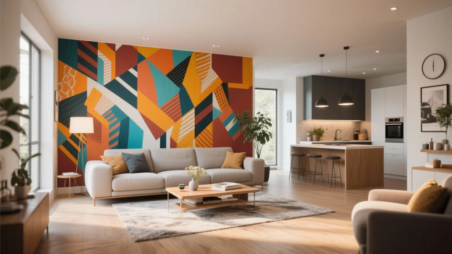 7. Accent Walls for Subtle Separation