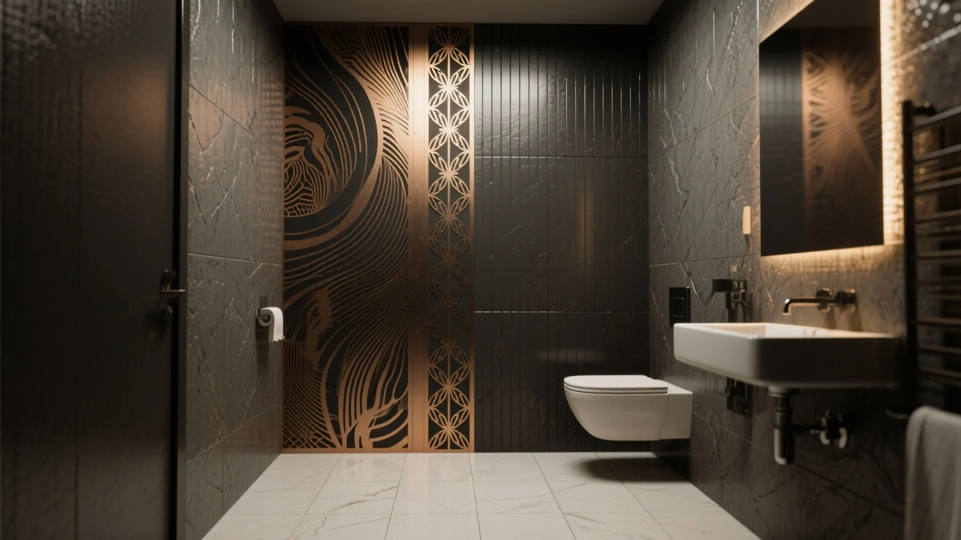 5. Accent Wall with Graphics or Panels