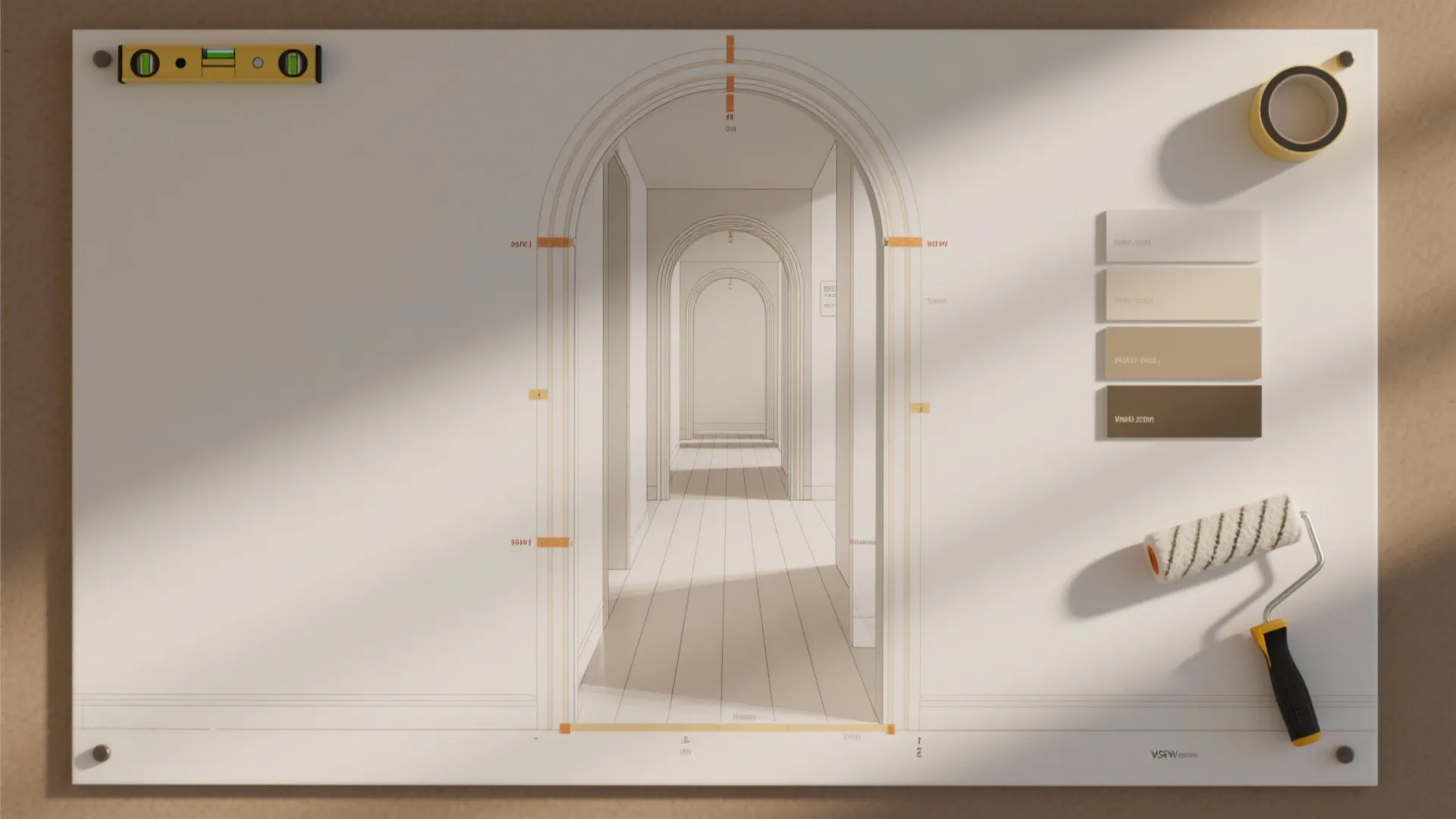 Graphic Accent Wall: Stripes, Blocks, or Tonal Arches