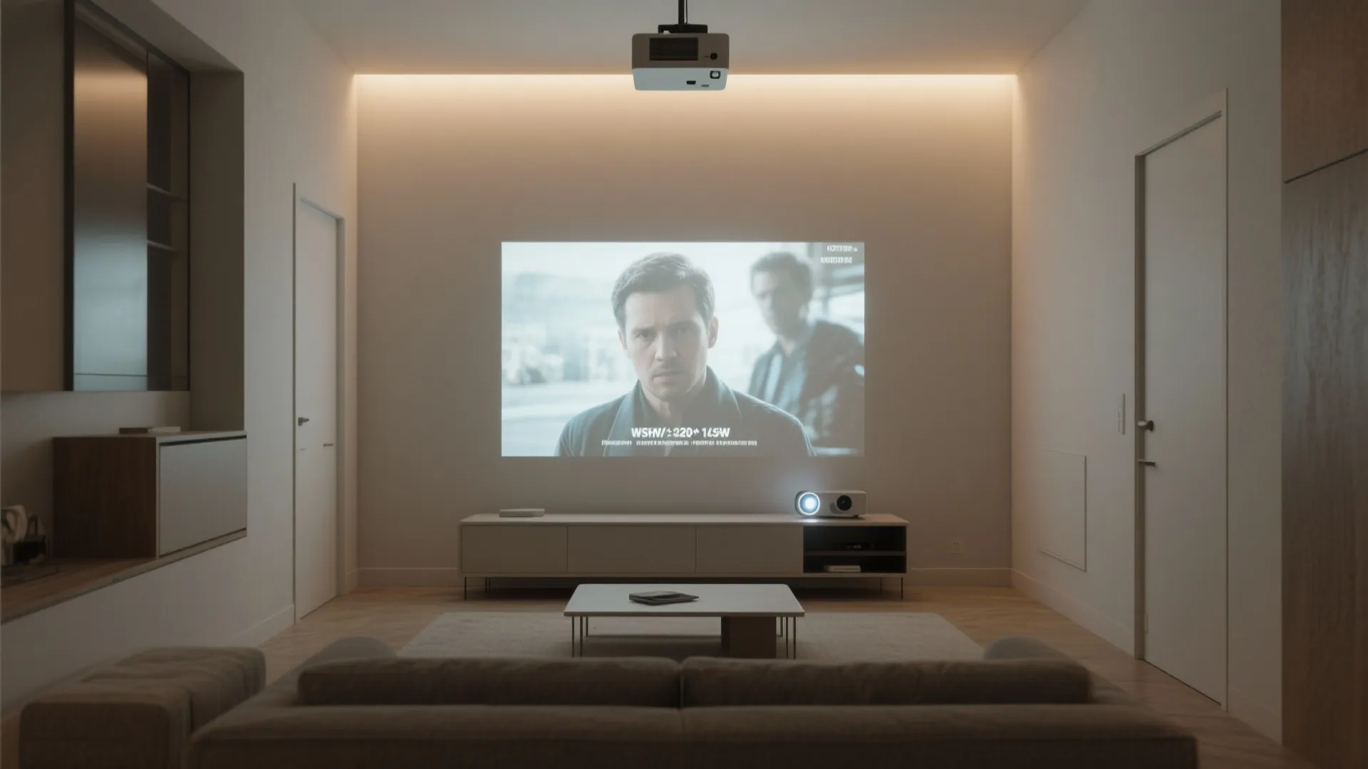2. Accent Wall as a Projection Surface