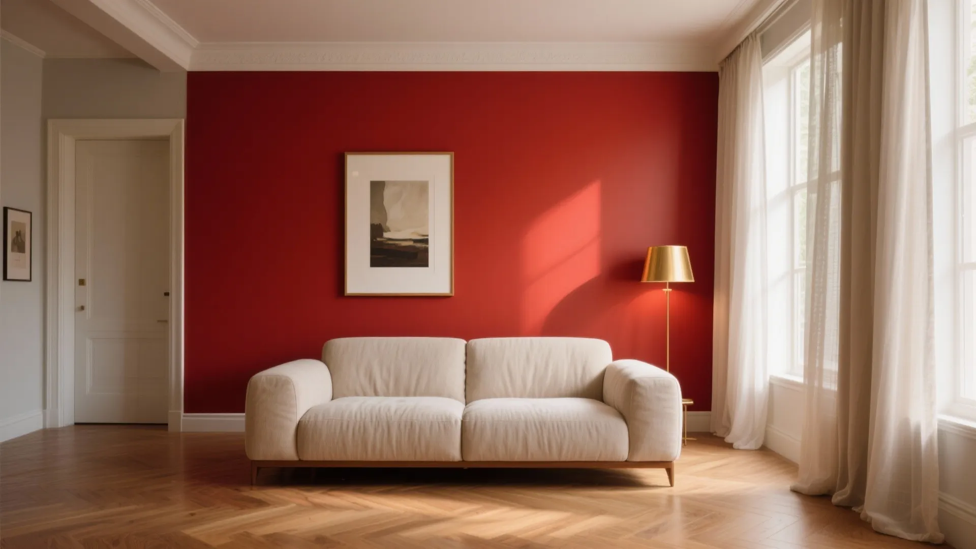 1. Accent Wall with Neutral Surround