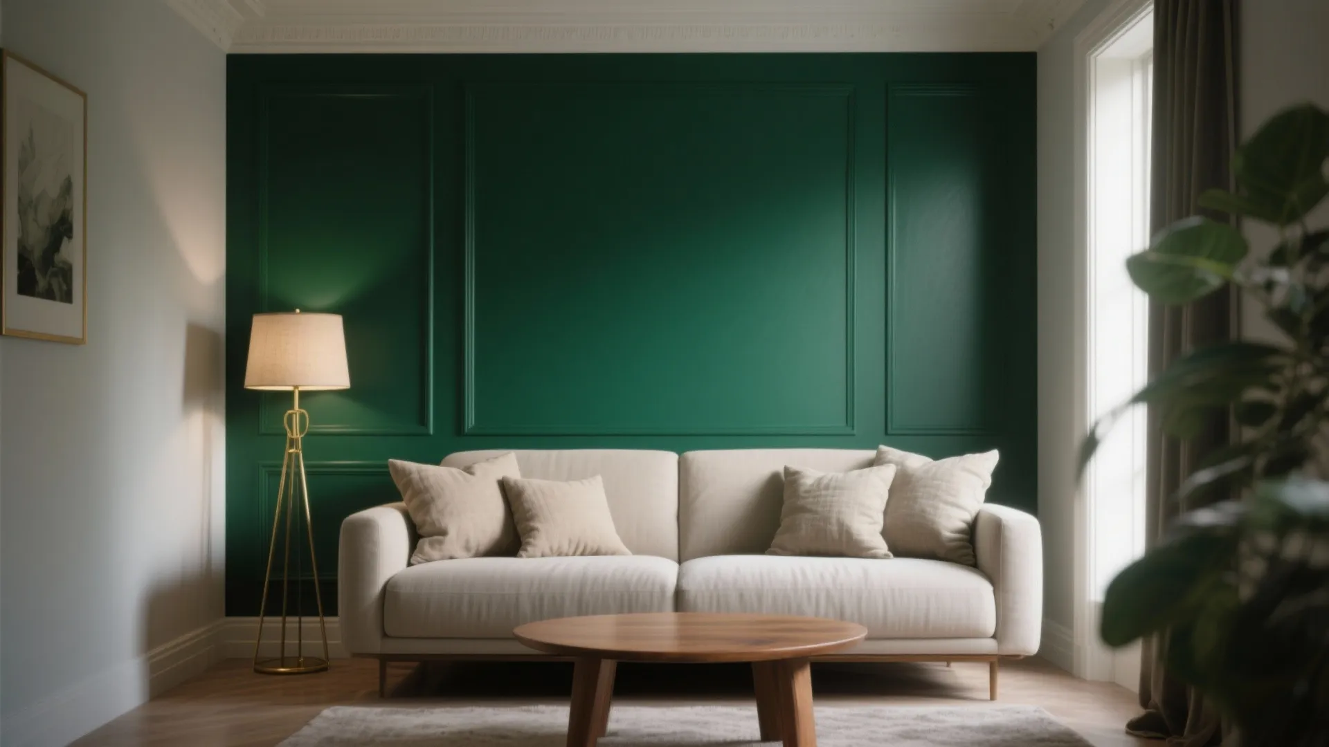 1. Deep Accent Wall with Satin Finish