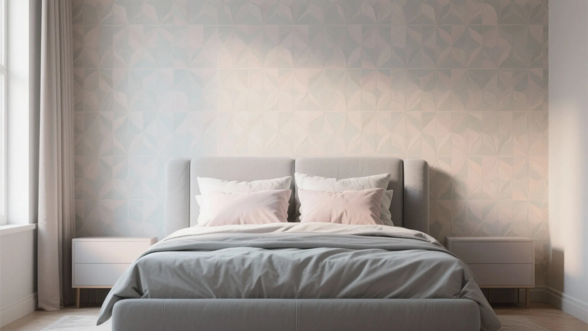 4. Accent Wall with Soft Patterns