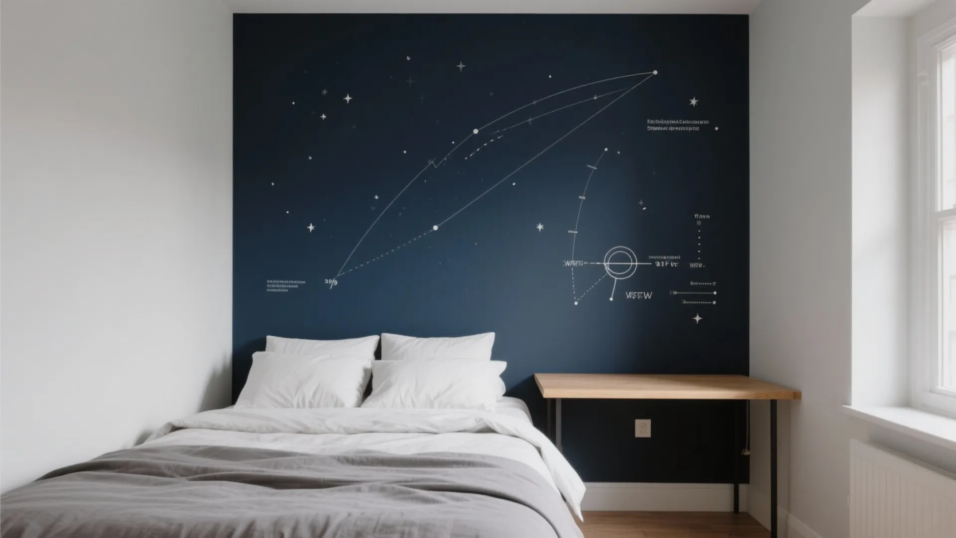 Galactic Accent Wall with Subtle Graphics